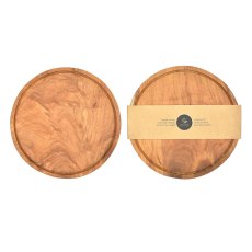 2x Teak Schneidebrett 25cm